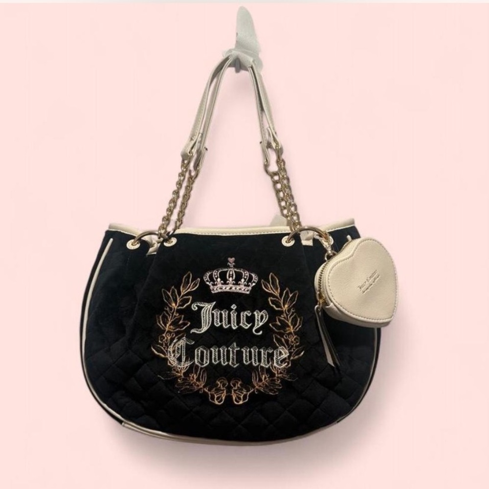 Juicy Couture Royal Moments Black Shoulder Bag